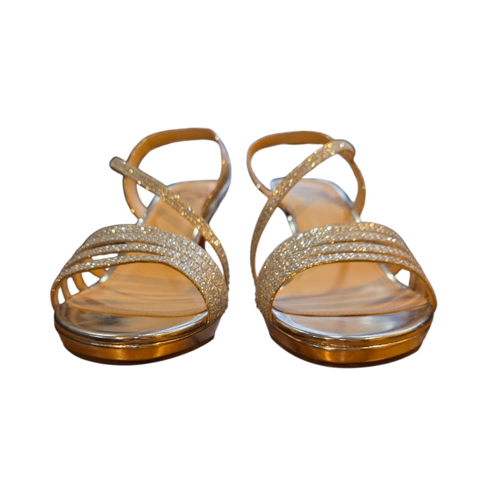 I. Miller - Elegant Silver Glitter Strappy 3" High-Heel Sandals for Women - Picture 2 of 11